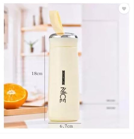 Nice Water Bottle 400ml pack of 2 | Leakproof Flask for Water, Coffee, and Tea |