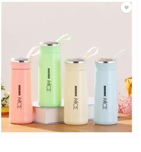 Nice Water Bottle 400ml pack of 2 | Leakproof Flask for Water, Coffee, and Tea |