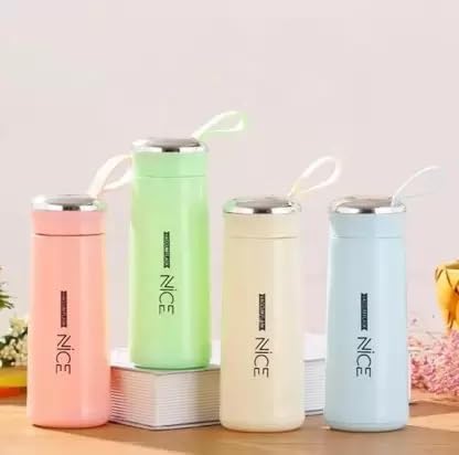 Nice Water Bottle 400ml pack of 2 | Leakproof Flask for Water, Coffee, and Tea |