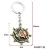 41vroyOE2WL One Piece Anime Steering Wheel Spinner Keychain – Gold Finish Stainless Steel