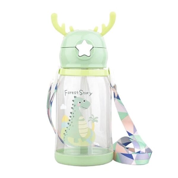 Sipper Water Bottle With Cartoon Designs for Kids and Toddlers, (BPA Free)