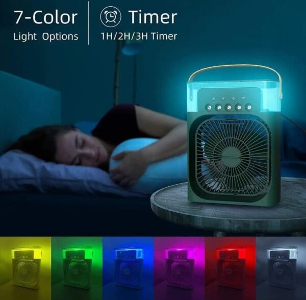 Air Cooler & Fan (Portable) | Speed Cooling, 3 In 1 Mini Air Condition | Ideal For Home, Outdoor And Offices (Silent Operation)