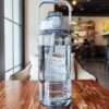Straw Belt Transparent Motivational Water Bottles (2L Capacity) |Usage For Office/School/Gym/Travel Bottle| Fitness Sports Bottle (BPA Free)