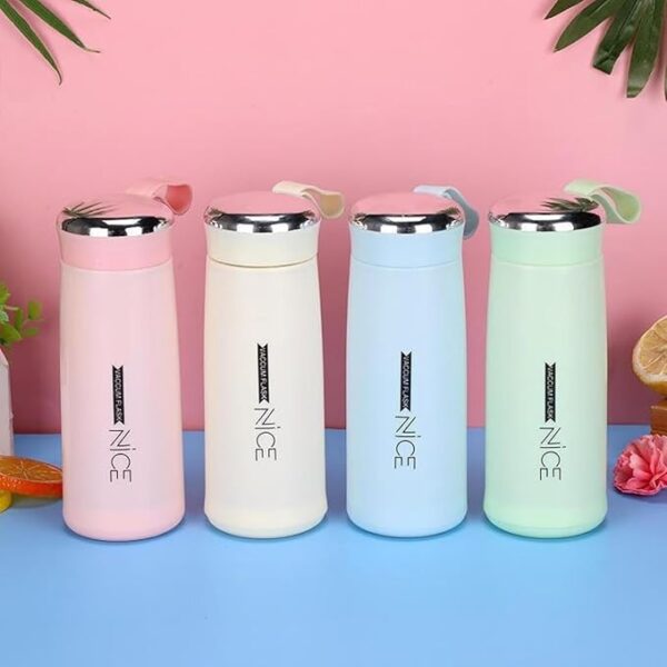 Nice Water Bottle 400ml pack of 2 | Leakproof Flask for Water, Coffee, and Tea |