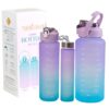 Version 1.0.0 EverySip Bottle Trio – Stylish, Motivating, Eco-Friendly | VibeHydrate Set – 2L, 700ml & 280ml BPA-Free Bottles