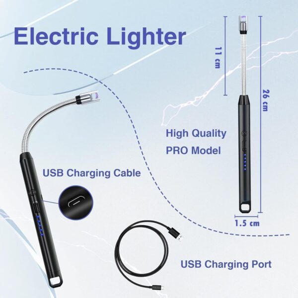 61DpDSQlkEL._SL1500_ USB Plasma Rechargeable Electric Gas Lighter for Kitchen, Candles, Pooja Room, BBQ, Multi Purpose