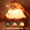 Silicone Rabbit Night Lamp | Cute Little Night Lamps For Kids | Rechargable LED Beside Lamp For Children' Bedroom