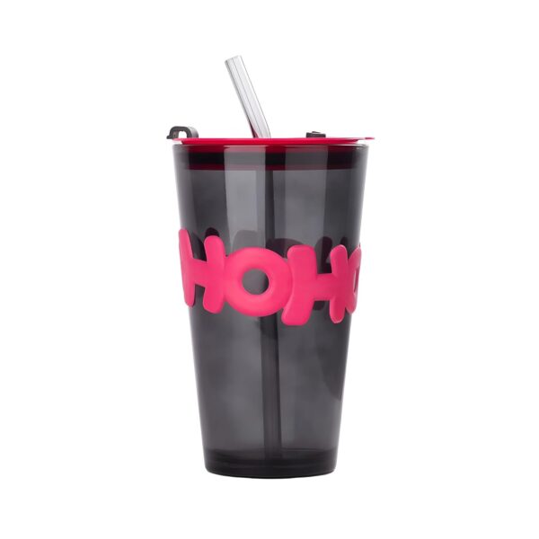 Sipper Coffee Mug With Leather Sleeve With Straw - Coffee Glass Sipper Tumbler Mug