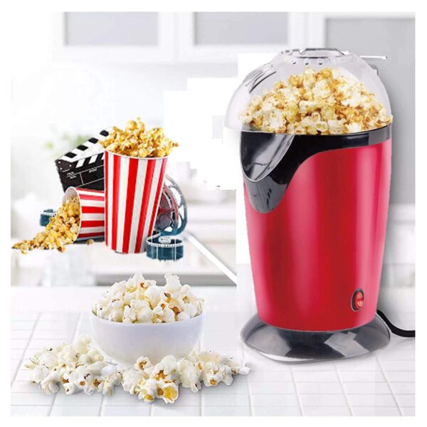 Hot Air Popcorn Popper Maker – Oil Free,16-Cup Capacity, Electric Popcorn Machine with Butter Melter & Measuring Cup, Fast Popping