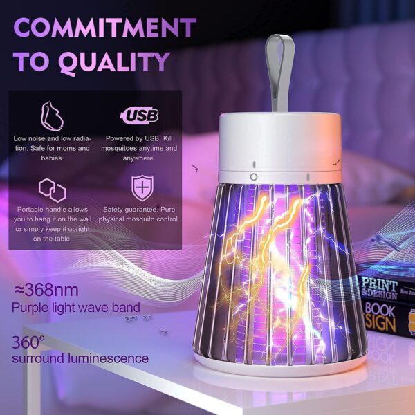 Eco Friendly Bug Zapper Mosquito Lamp Dual Mosquito Zapper Lamp Indoor Insect Trap Portable Killer Lamps (Mosquito Killer)