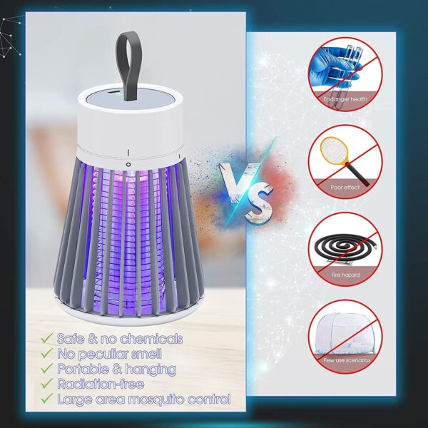 Eco Friendly Bug Zapper Mosquito Lamp Dual Mosquito Zapper Lamp Indoor Insect Trap Portable Killer Lamps (Mosquito Killer)