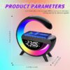 71dMr8TvmyL._SX679_ Table Lamp With Wireless Charging Alarm Clock for Bedroom Bedside Led Desk Lamp with 15W Wireless Charger, Atmosphere Lamp with Bluetooth Speaker