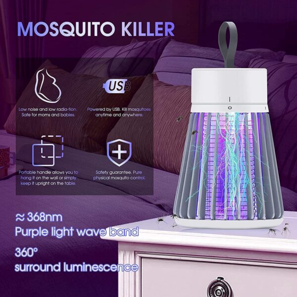 Eco Friendly Bug Zapper Mosquito Lamp Dual Mosquito Zapper Lamp Indoor Insect Trap Portable Killer Lamps (Mosquito Killer)